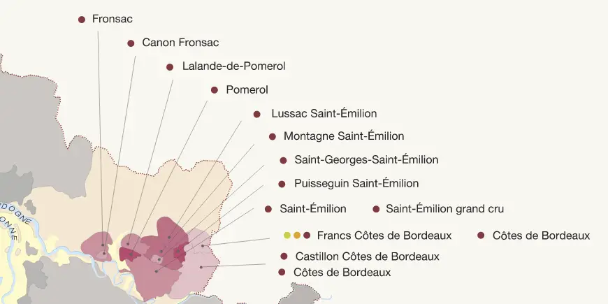 Lussac Saint-Emilion carte