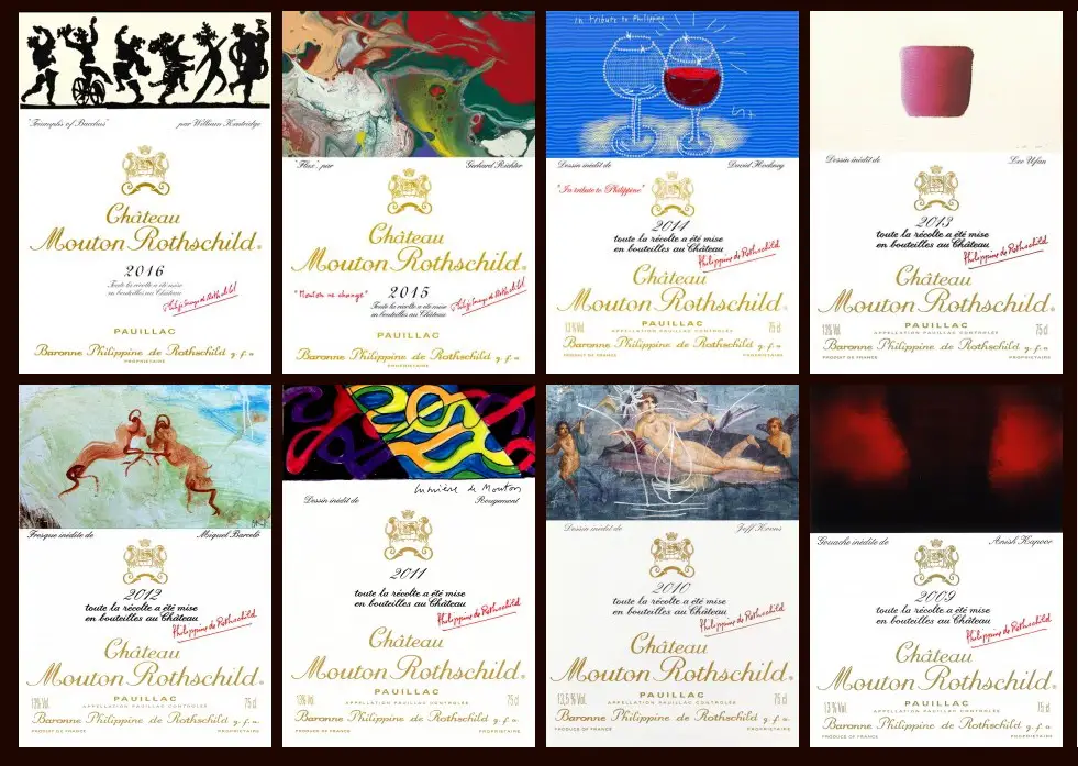 chateau mouton rothschild étiquettes