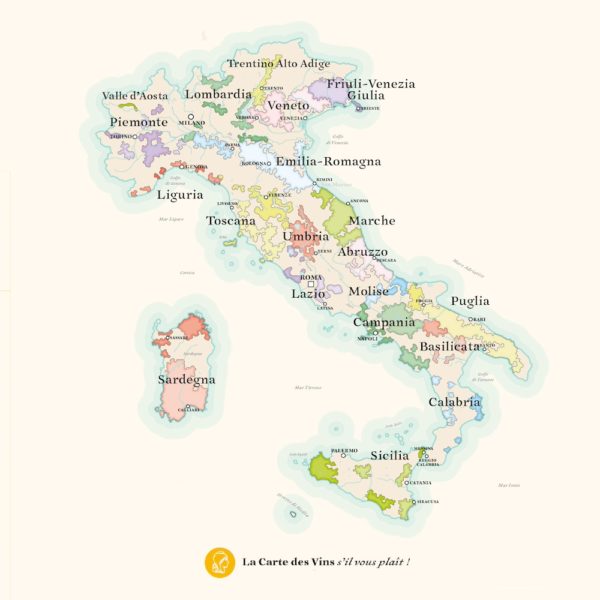 Carte des crus d'Italie