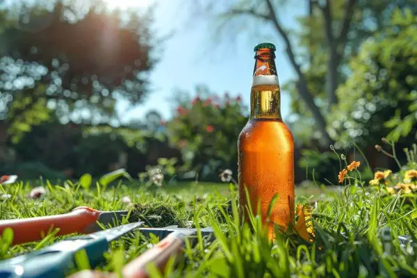 bière dans le jardin