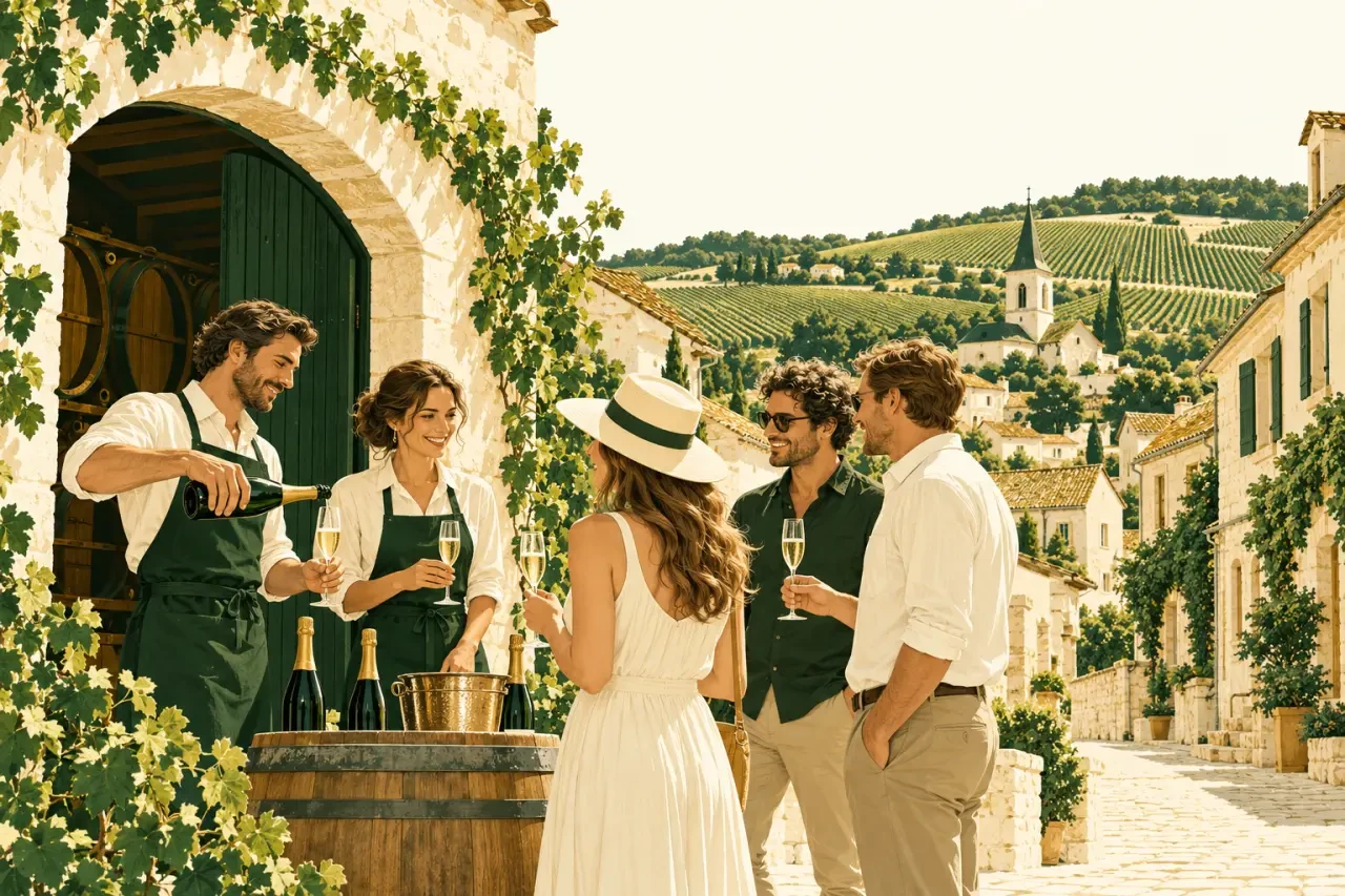 Route du Champagne en Fête dans un village viticole de la Côte des Bar