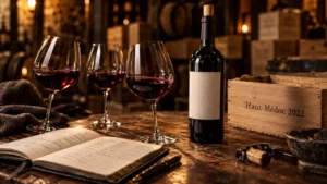 Meilleurs vins haut médoc : dégustation 2022, verres et bouteille