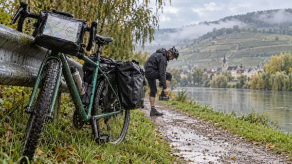 Voyage à vélo champagne : vélo le long de la Marne entre Reims et Épernay, vues des coteaux